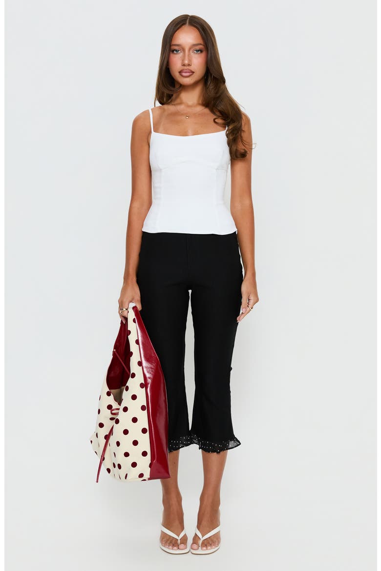 Darsie Frill Capri Pants, Alternate, color, BLACK POLKA DOT