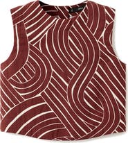 MANGO Geometric Print Crop Top