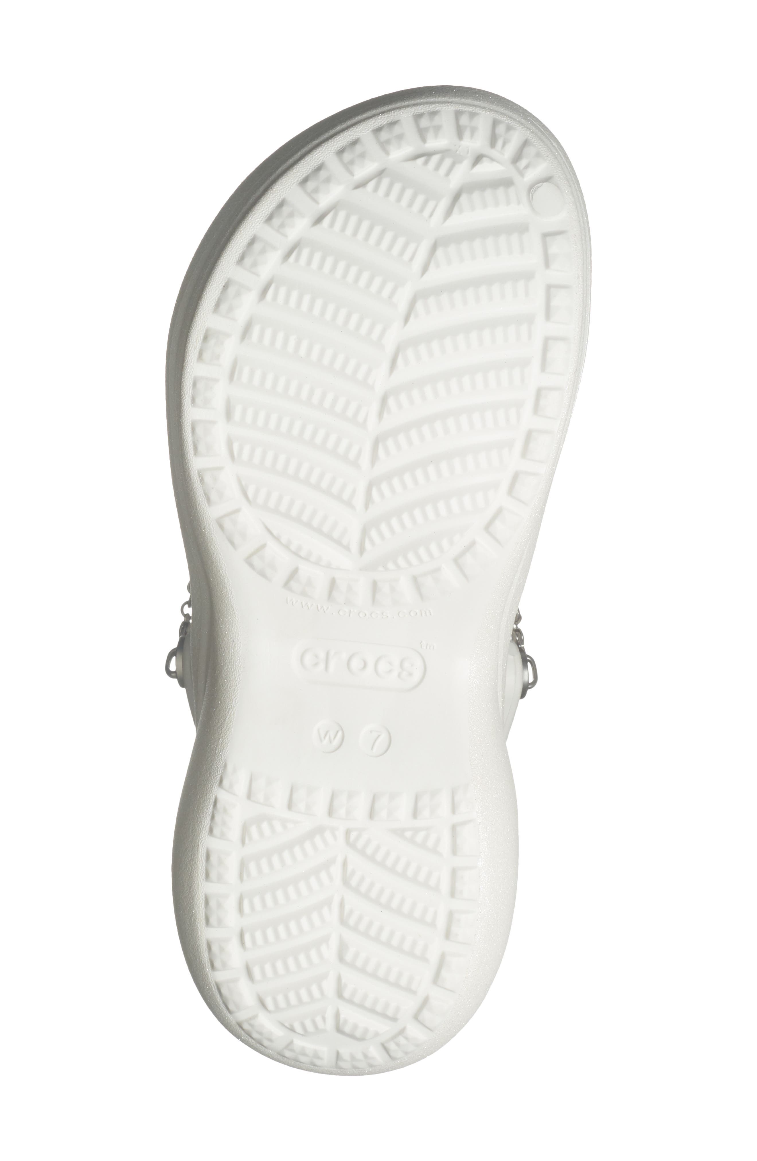 Bae Wedding Glitter Clog, Alternate, color, WHITE