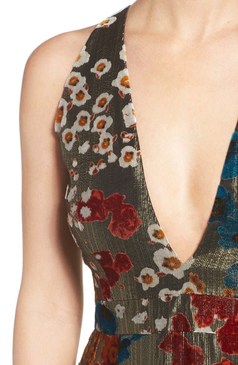 Aidan by Aidan Mattox Burnout Velvet Gown, Alternate, color, 