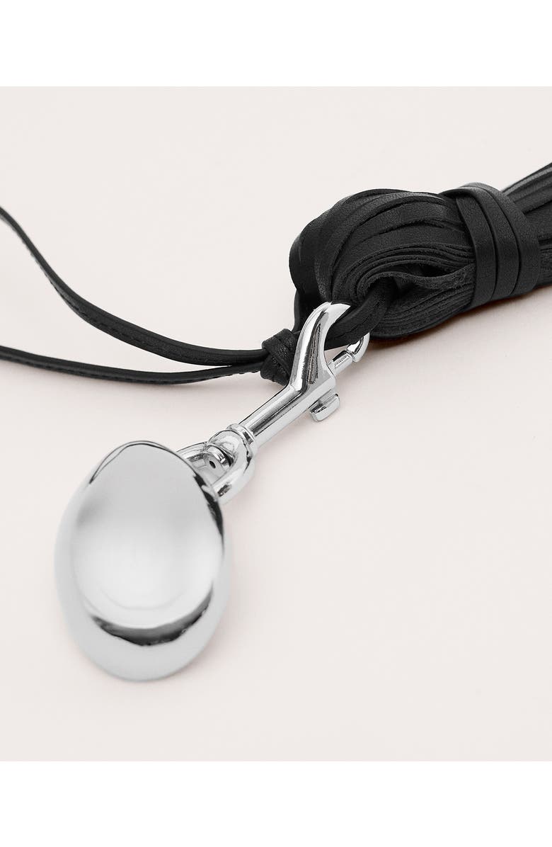 MANGO Leather Fringe Keychain, Alternate, color,