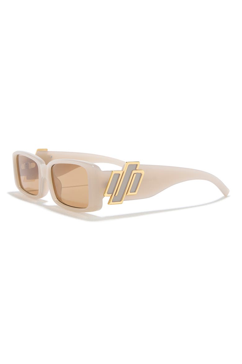 Cruel Intentions 56mm Rectangular Sunglasses, Alternate, color, OATMEAL