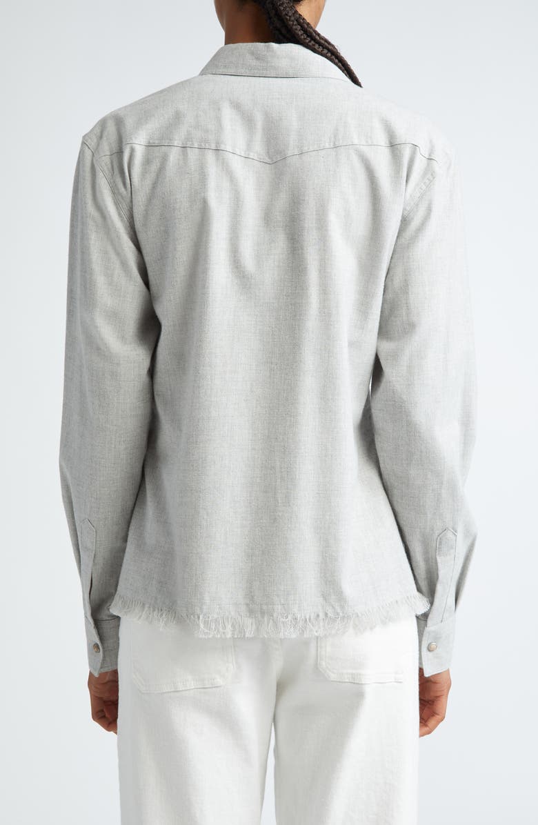 Eleventy Raw Hem Western Shirt, Alternate, color,