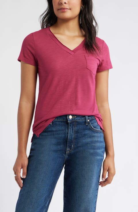 Cotton & Modal V-Neck T-Shirt