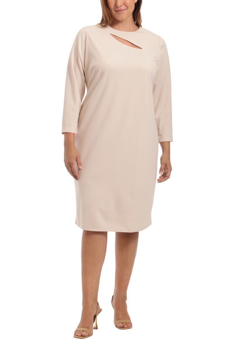 Cutout Midi Dress, Main, color, HORN
