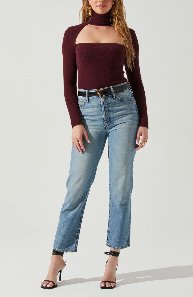 ASTR the Label Izabella Sweater, Alternate, color, Wine