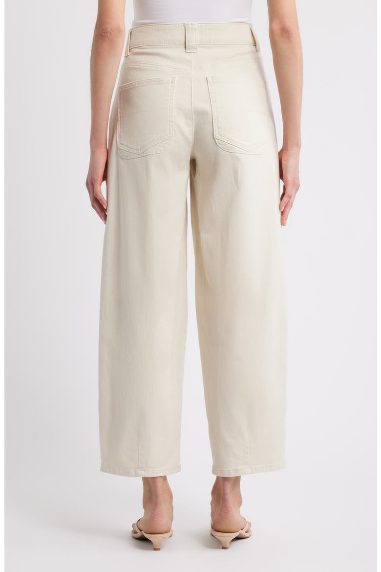 High Waist Barely Barrel Jeans, Alternate, color, BLANCHED ALMOND