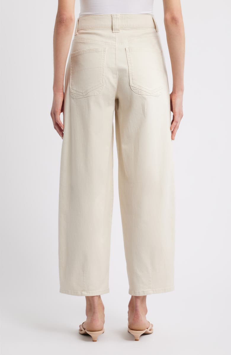 Wit & Wisdom High Waist Barely Barrel Jeans, Alternate, color, Blanched Almond