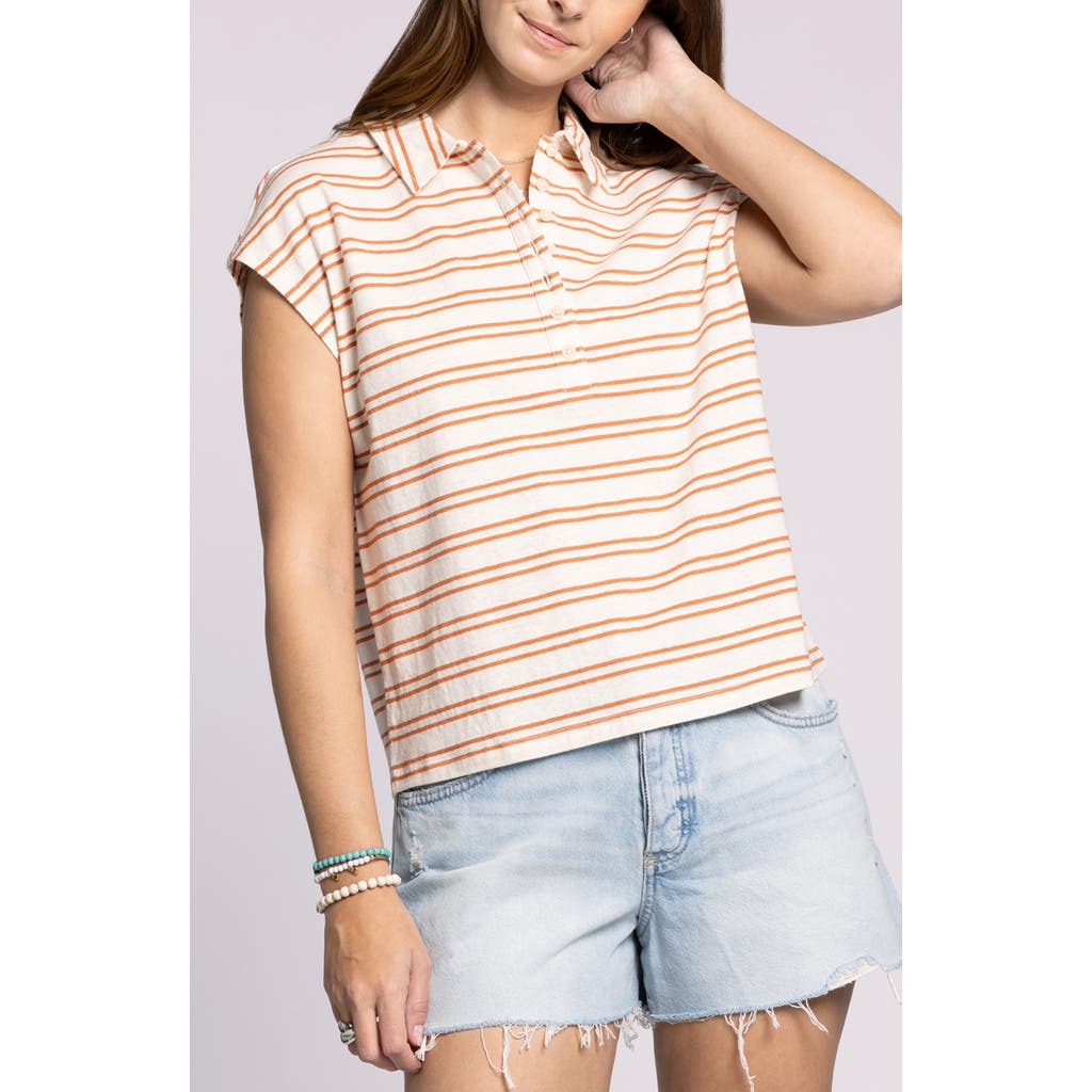 Thread & Supply Remi Cap Sleeve Linen & Cotton Polo