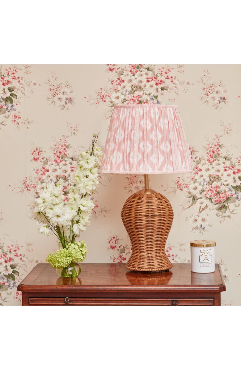 Mrs. Alice Pink Ikat Lampshade, Alternate, color, Pink