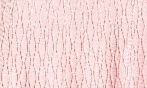 Misook Heritage Fit Raised Geo Flare Midi Skirt In Soft Blush
