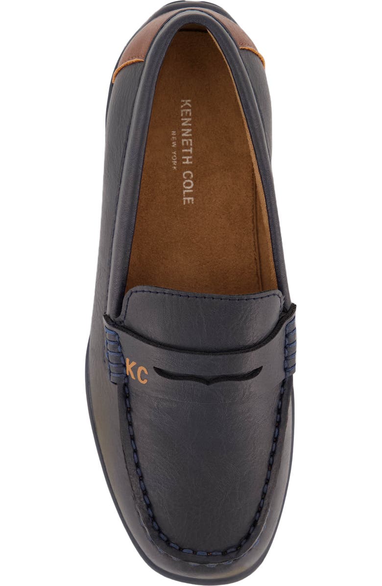 Kenneth Cole Kids' Jason Penny Slip-On Loafer, Alternate, color, Navy