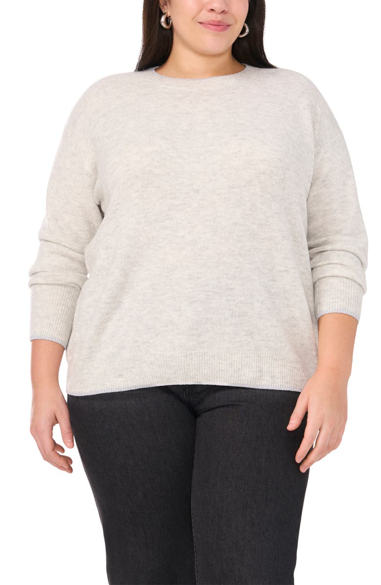 Vince Camuto Metallic Trim Relaxed Fit Sweater, Main, color,