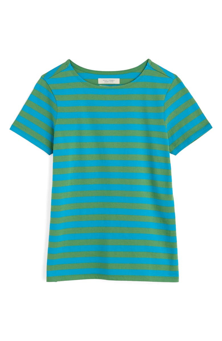 Seasalt Cornwall Sailor Stripe Organic Cotton T-Shirt, Alternate, color, Scallion Hedgerow