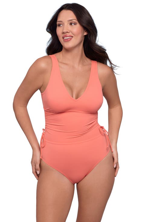 Cinched Adjustable One Piece Swimsuit
