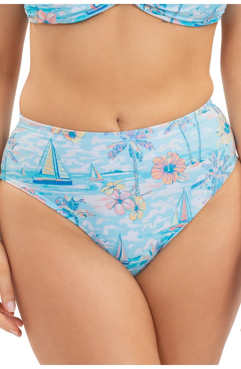 Kenny Flowers The BVIs - High Waist Bikini Bottom, Main, color, Light Blue