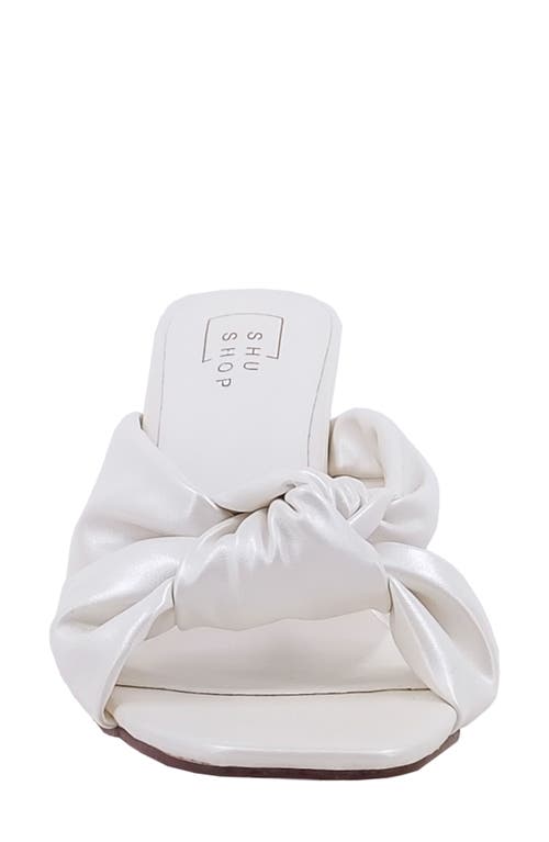 Shushop Gerri Knot Sandal In Pearl
