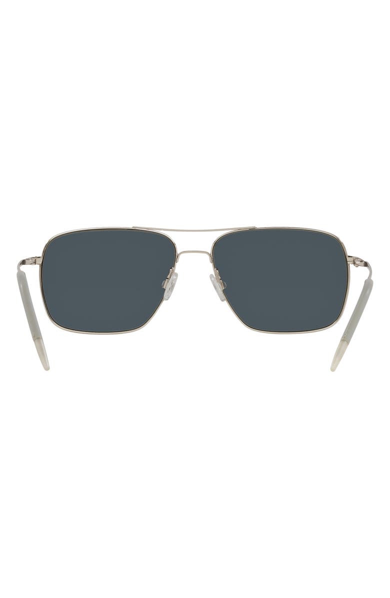 Oliver Peoples Clifton 58mm Polarized Rectangular Sunglasses, Alternate, color, 