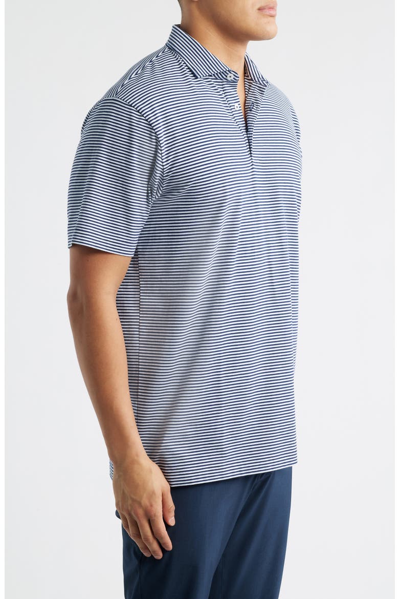 Crown Stripe Relaxed Fit Cotton Polo, Alternate, color, NAVY