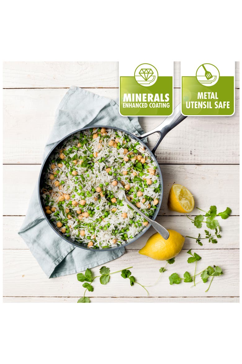 Valencia 4 1/2-Quart Anodized Aluminum Ceramic Nonstick Sauté Pan with Glass Lid, Alternate, color, BLACK