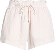 LEFT ON FRIDAY Getaway Linen Cover-Up Shorts