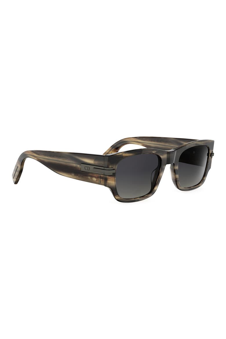 DiorBlackSuit XL S4I 52mm Square Sunglasses, Alternate, color, BROWN HORN / GRADIENT SMOKE