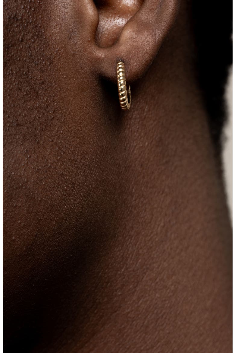 Men's Small Twist Hoops, Alternate, color, Yellow Gold Vermeil