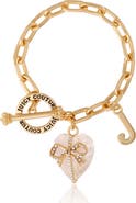 Juicy Couture Heart Stone & J Charm Bracelet