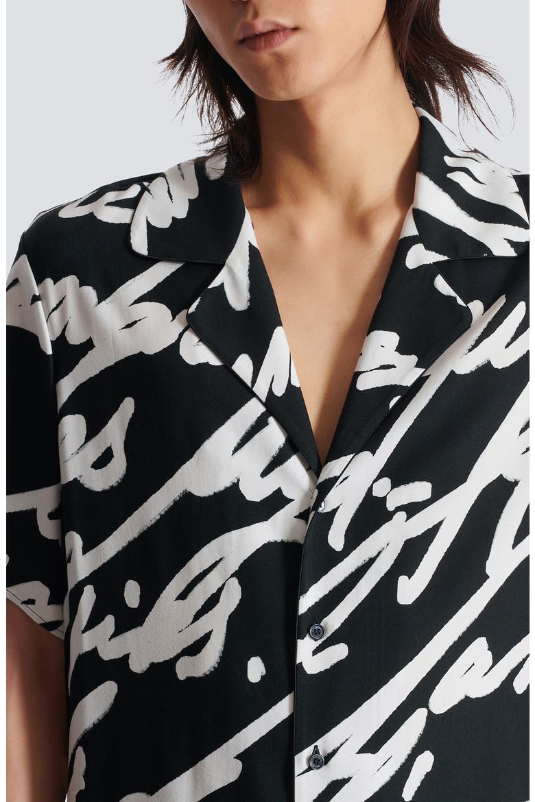 Big Love Letter Pajama Shirt, Alternate, color, EAB BLACK/ WHITE
