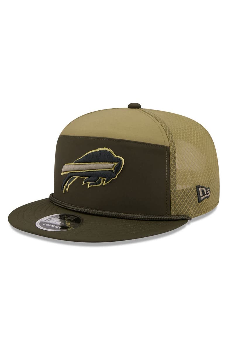 New Era Men's New Era Dark Green Buffalo Bills 2025 Salute to Service Split Panel 9FIFTY Snapback Hat, Alternate, color,