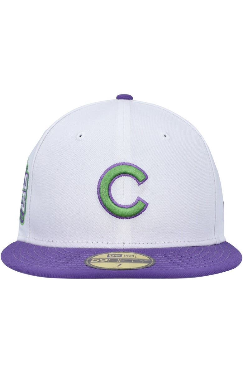 New Era Men's New Era White Chicago Cubs Side Patch 59FIFTY Fitted Hat, Alternate, color, White