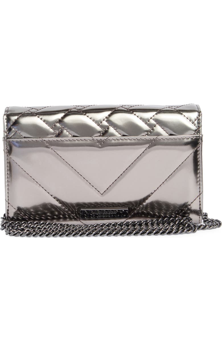 Kurt Geiger London Kensington Quilted Leather Wallet on a Chain, Alternate, color,