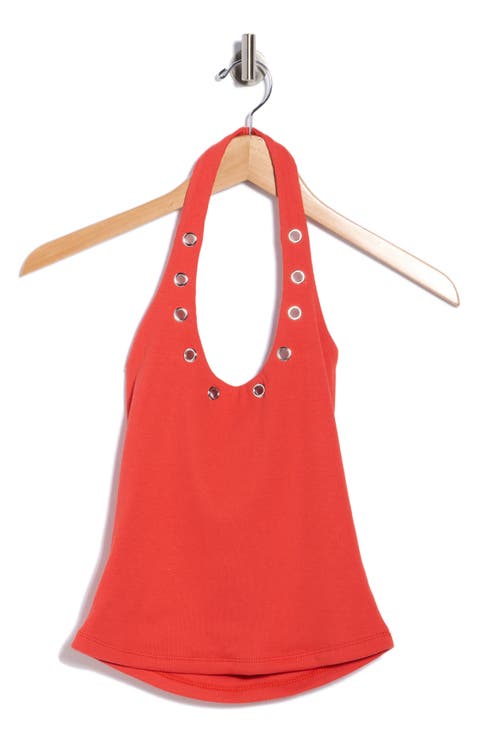Grommet Halter Top