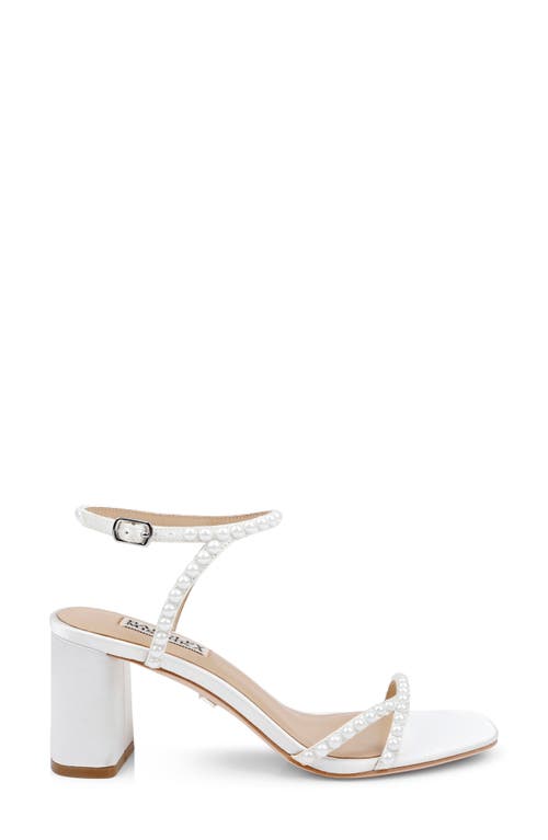 Badgley Mischka Collection Giabella Ankle Strap Sandal In White