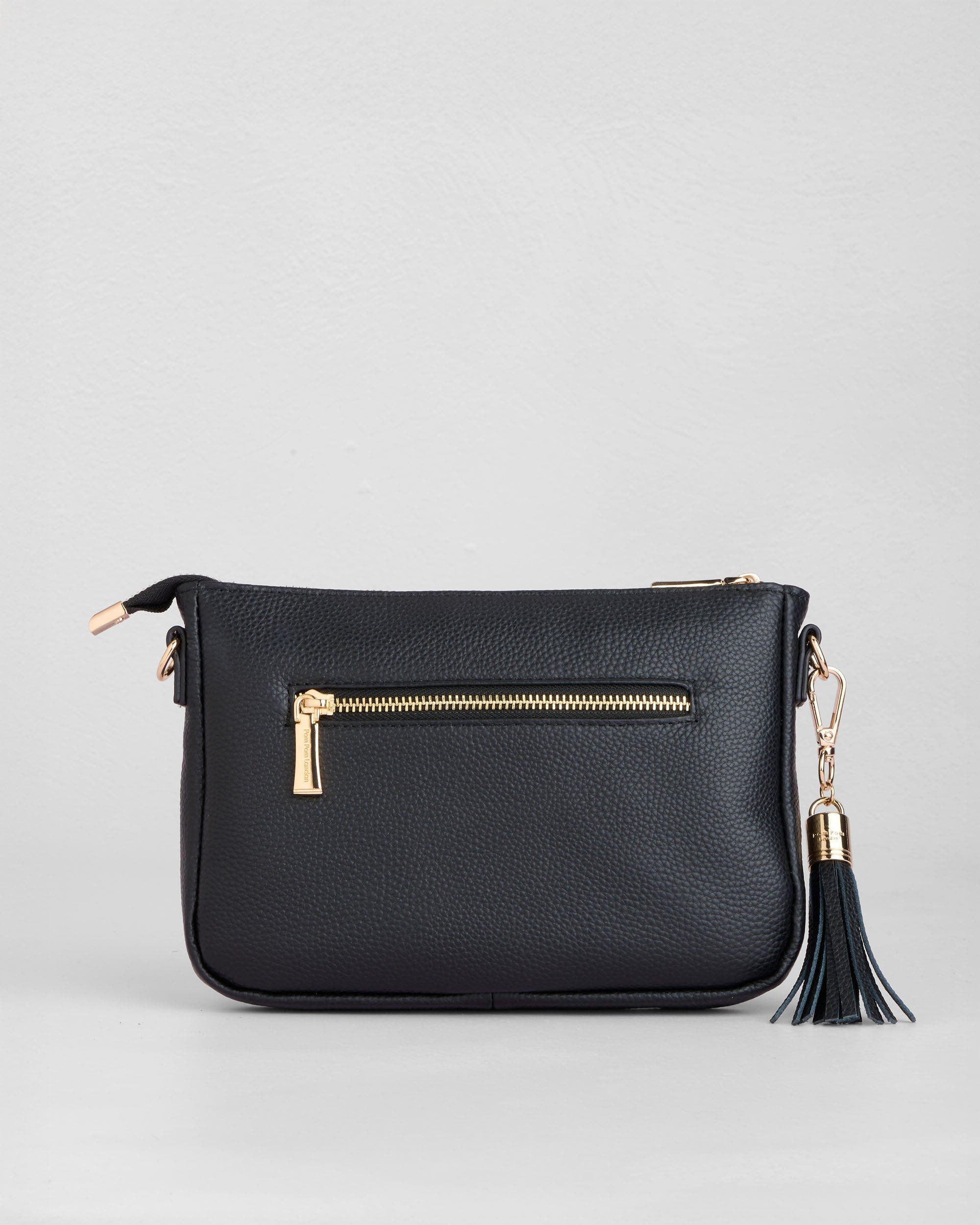 Pom Pom London City Slim Crossbody Bag, Alternate, color, Black
