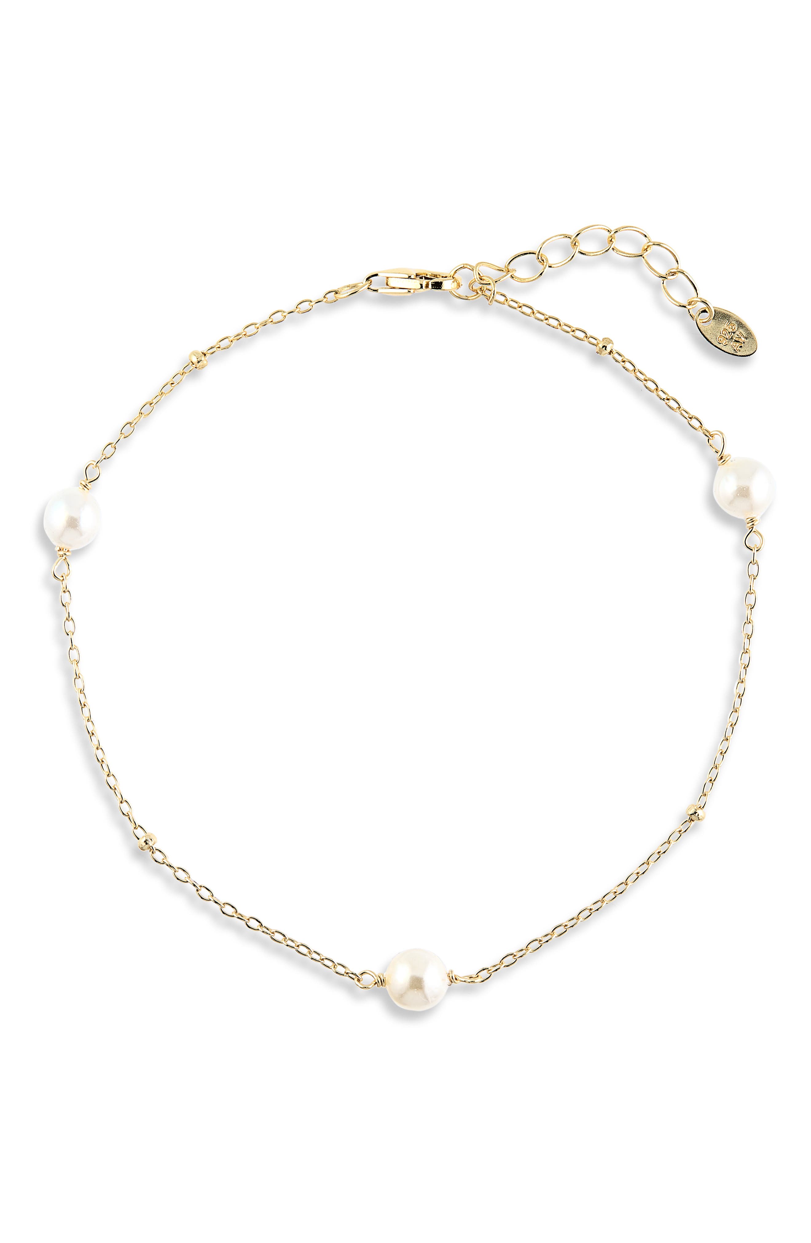 ARGENTO VIVO Freshwater Pearl Station Bracelet