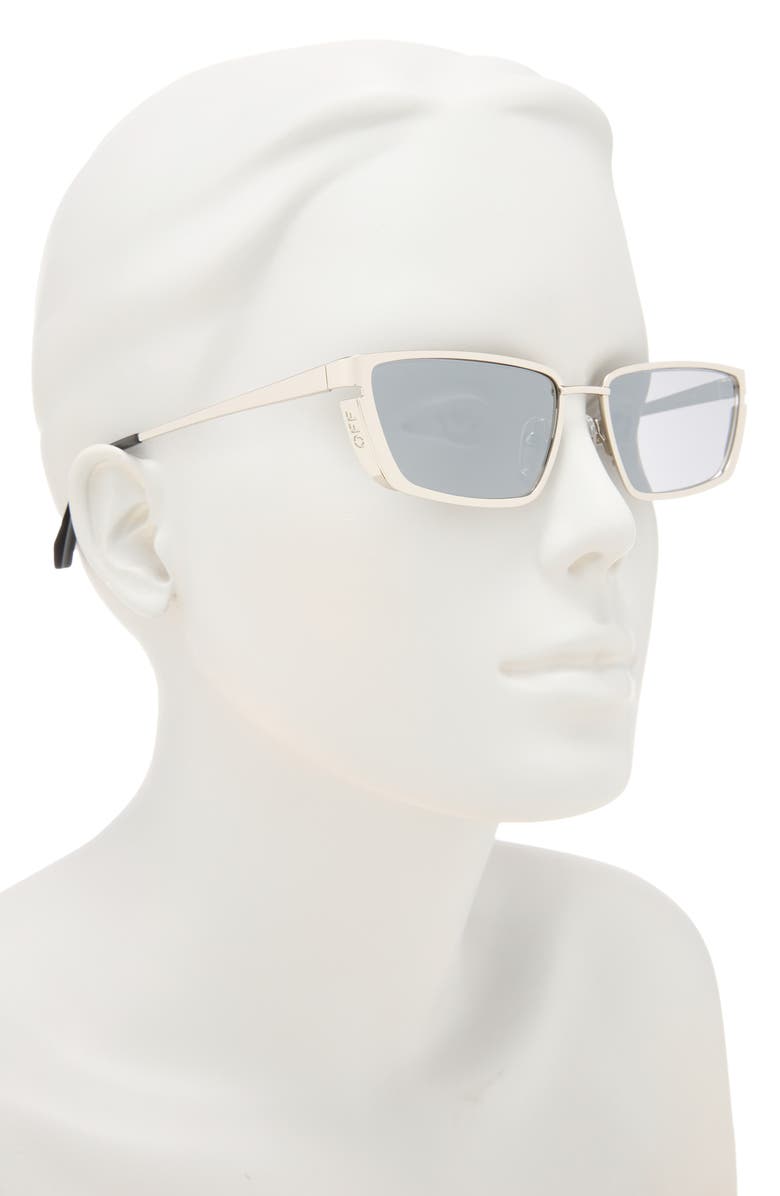 Off-White 56mm Richfield Rectangle Metal Sunglasses, Alternate, color,