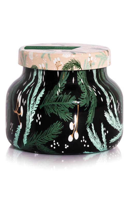 Capri Blue Crystal Pine Holiday Pattern Play Petite Jar Candle In Black