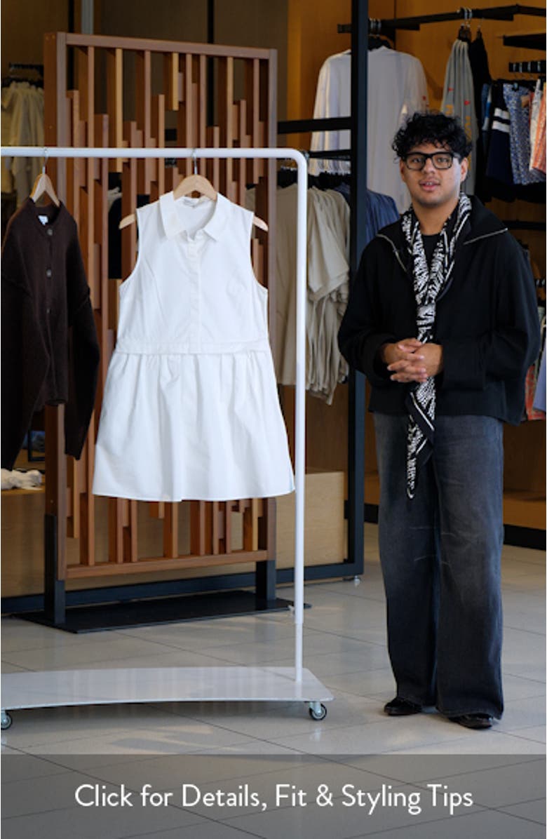 Sleeveless Mini Shirtdress, sales video thumbnail