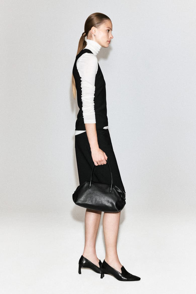 Crepe Tank Top, Alternate, color, BLACK