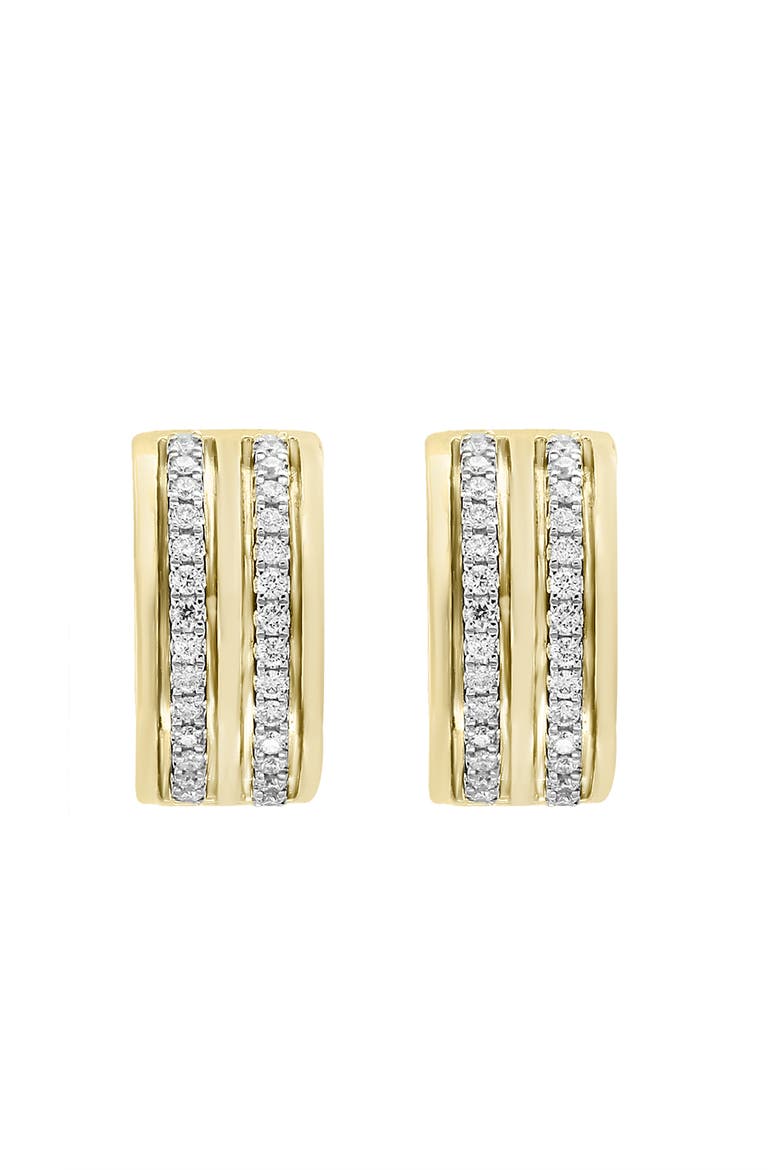 14K White & Yellow Gold Diamond Earrings, Main, color, 14K Gold