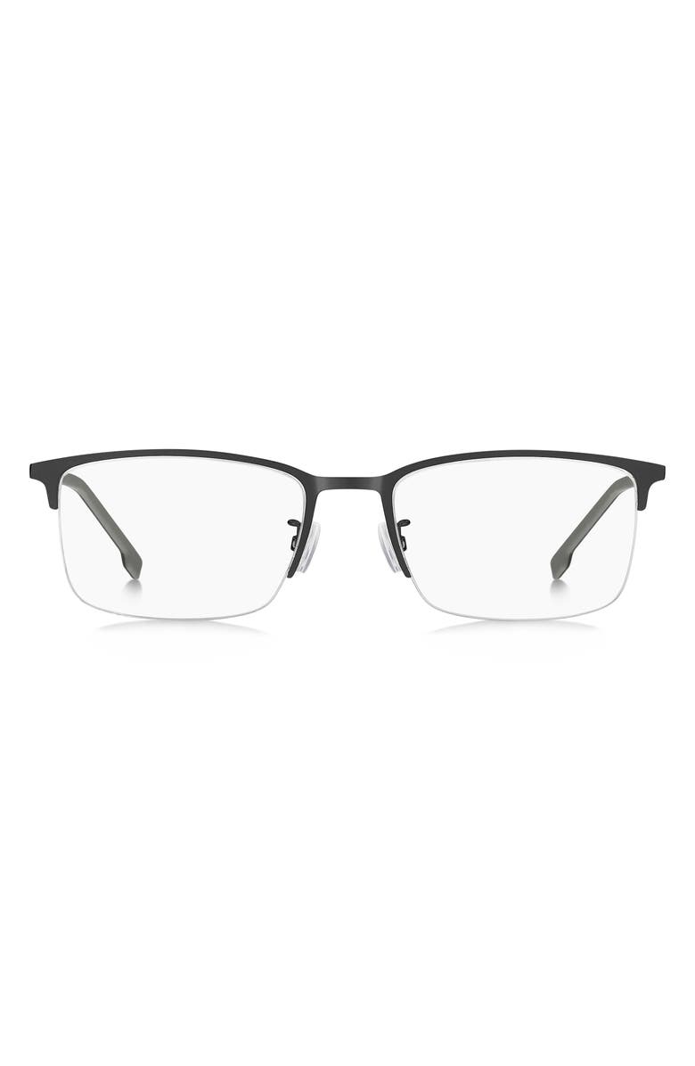 HUGO 55mm Rectangular Optical Glasses, Main, color, 
