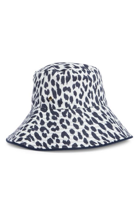 modern leopard print bucket hat