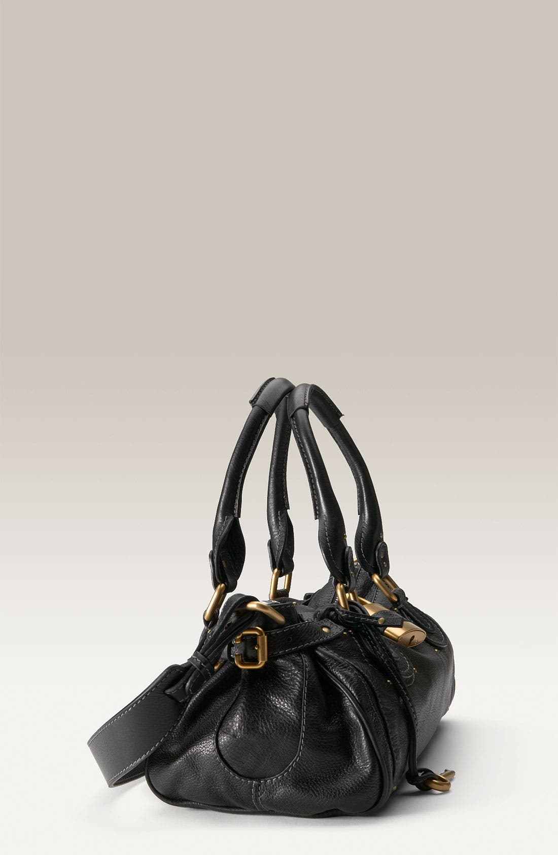 Chloé 'Paddington' Leather Padlock Satchel, Alternate, color, 