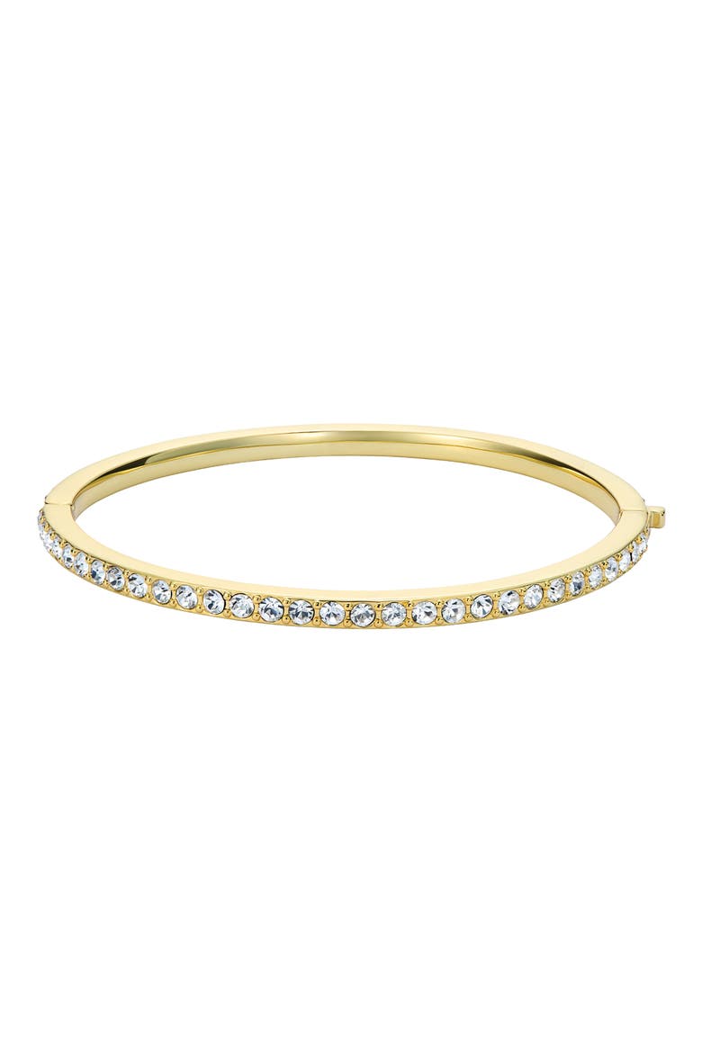 Claudia Narrow Crystal Hinge Bracelet, Main, color, GOLD TONE / CLEAR CRYSTAL