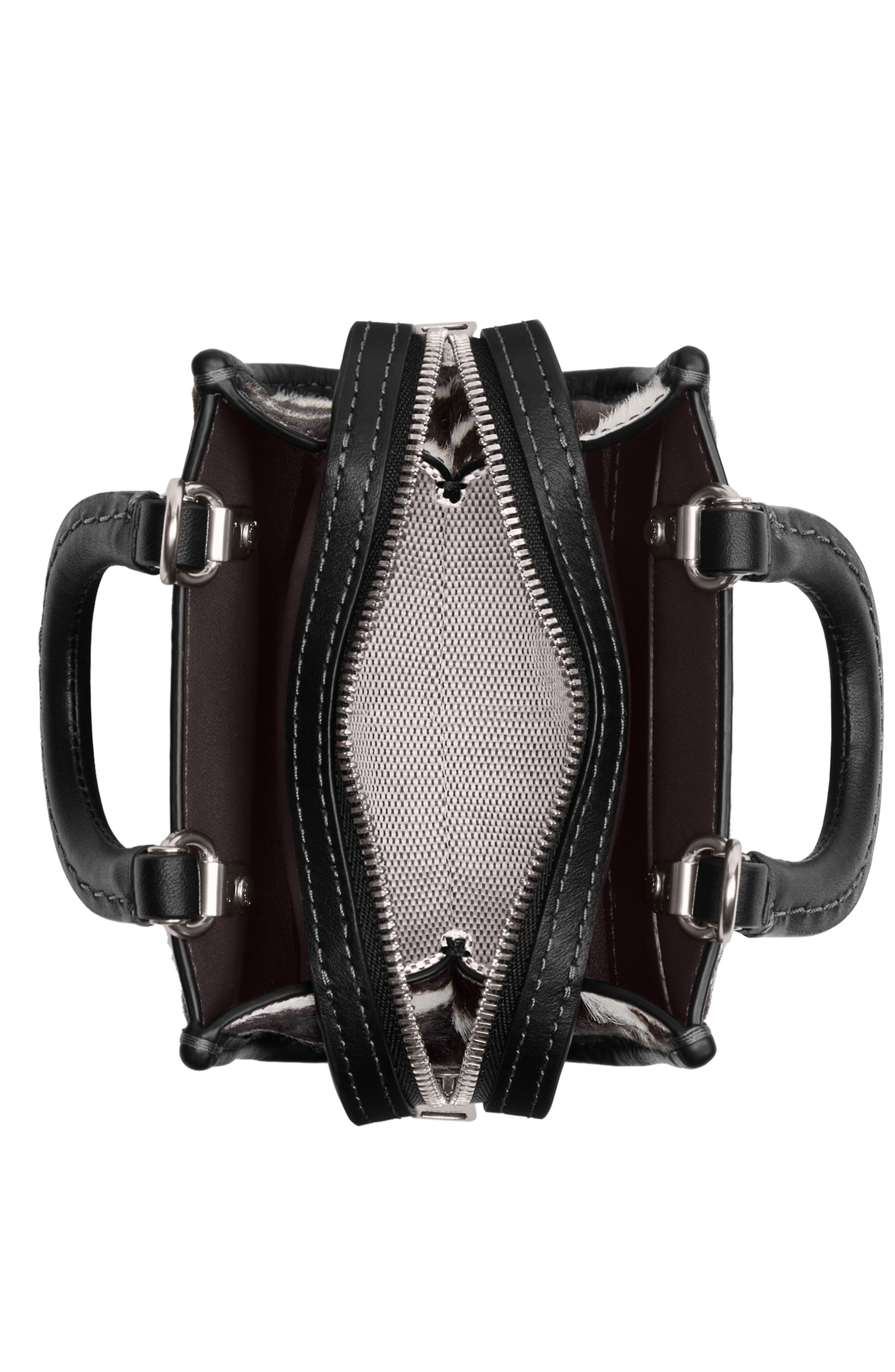 COACH Rogue Zebra Print Genuine Calf Hair Crossbody Bag, Alternate, color, 