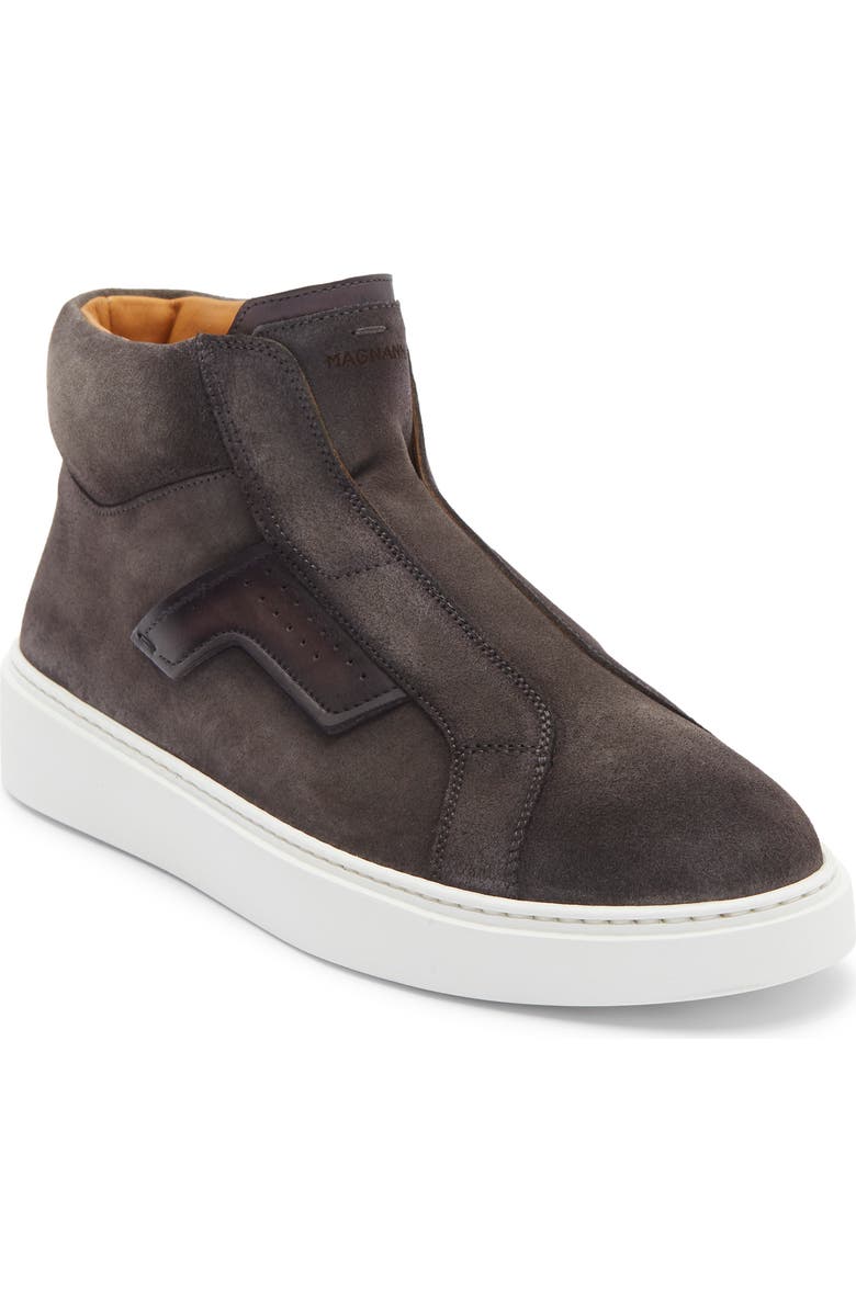 Magnanni Phoenix Mid Top Slip-On Sneaker, Main, color, Grey