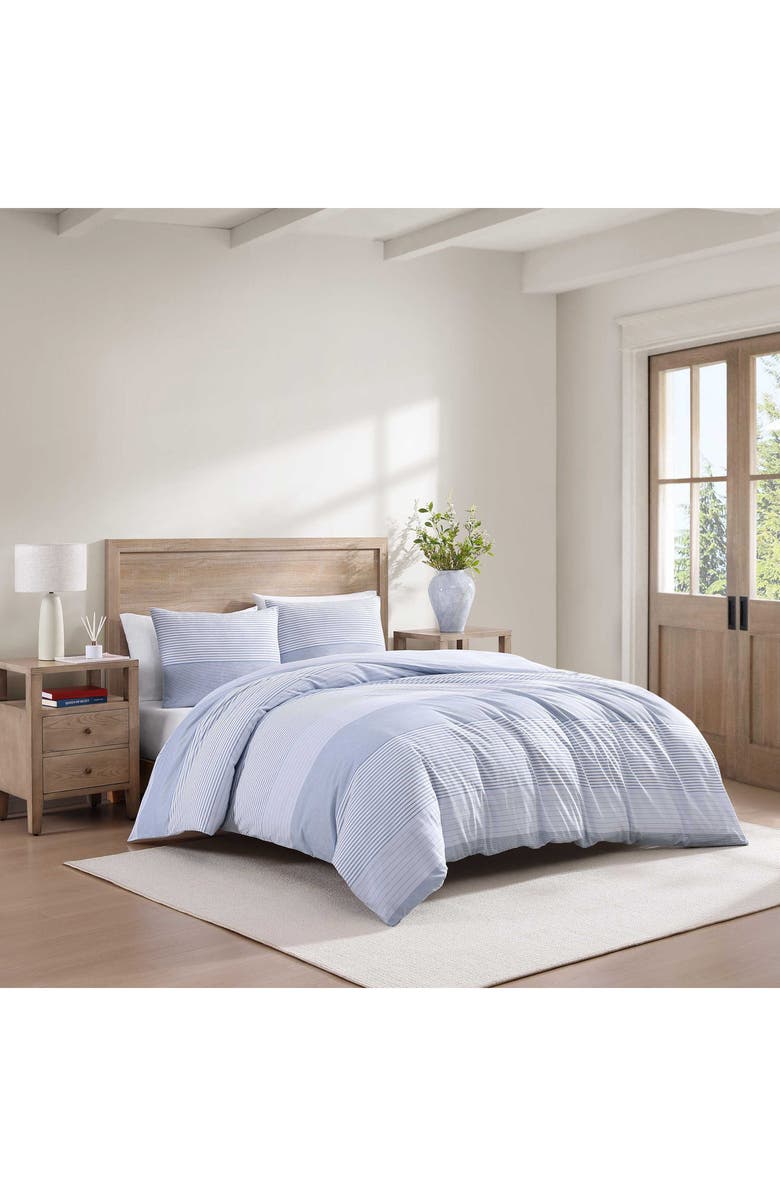 Tommy Hilfiger Modern Stripe Comforter & Shams Set, Alternate, color, Blue