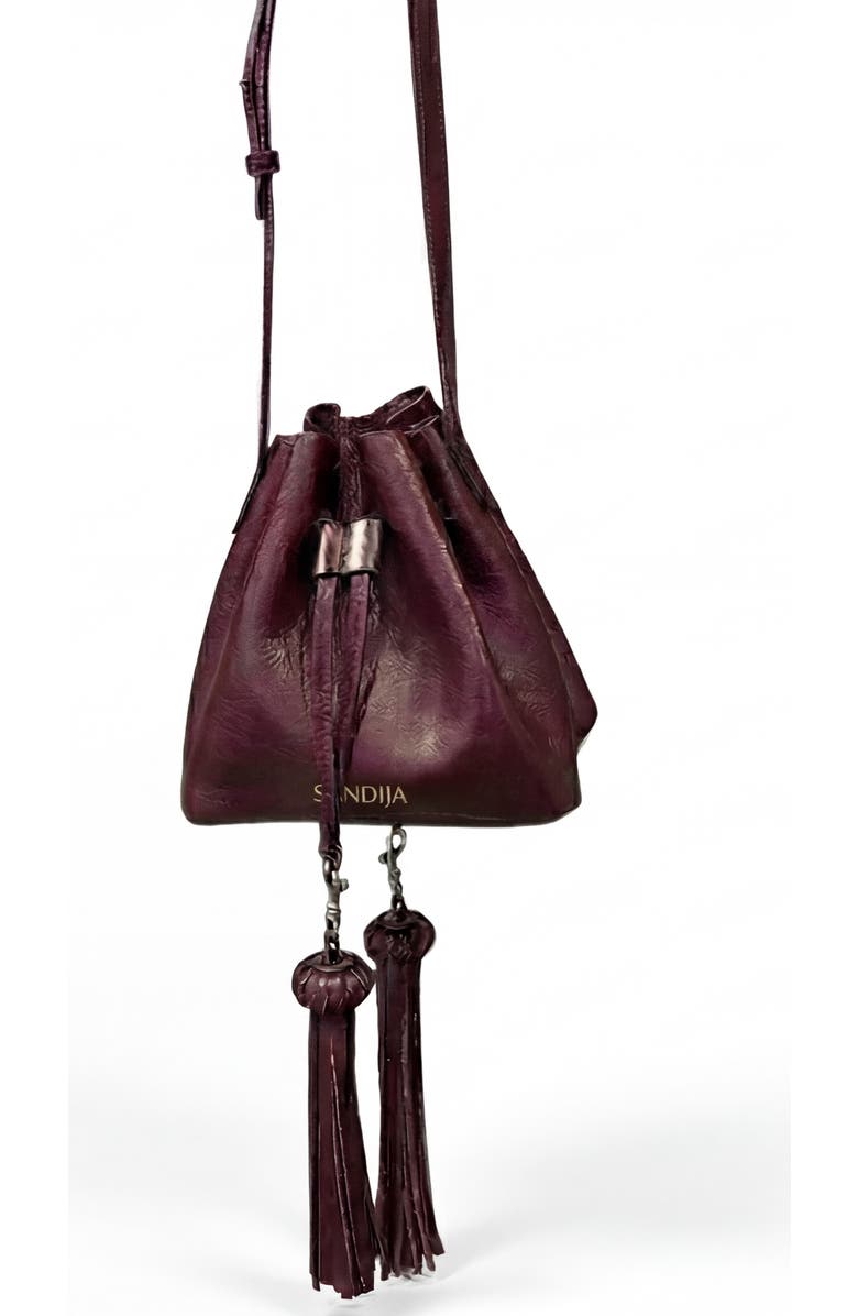 SABANDIJA Courtesy Leather Crossbody Bag, Alternate, color, Black