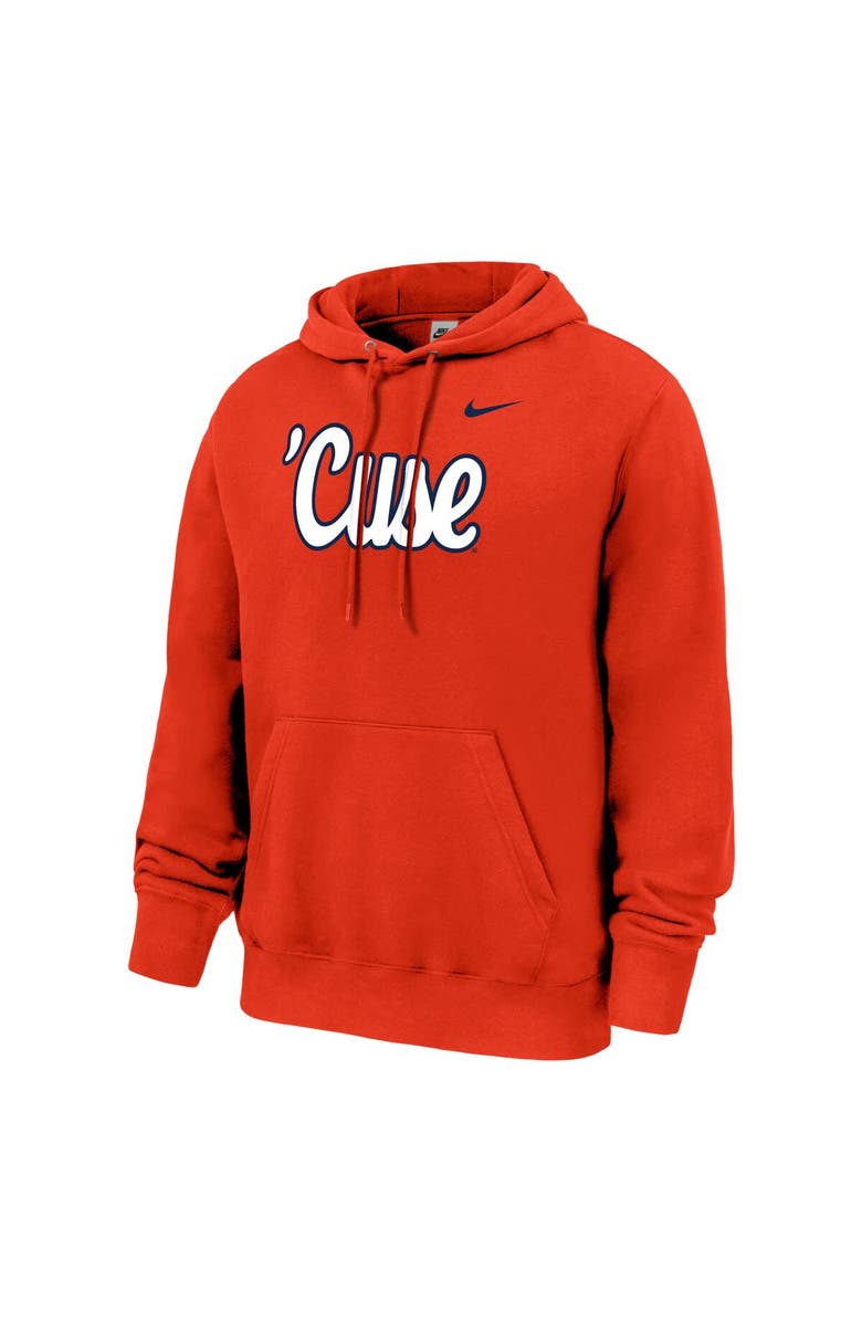 Nike Men's Nike  Orange Syracuse Orange Script Club Fleece Hoodie, Alternate, color, Orange